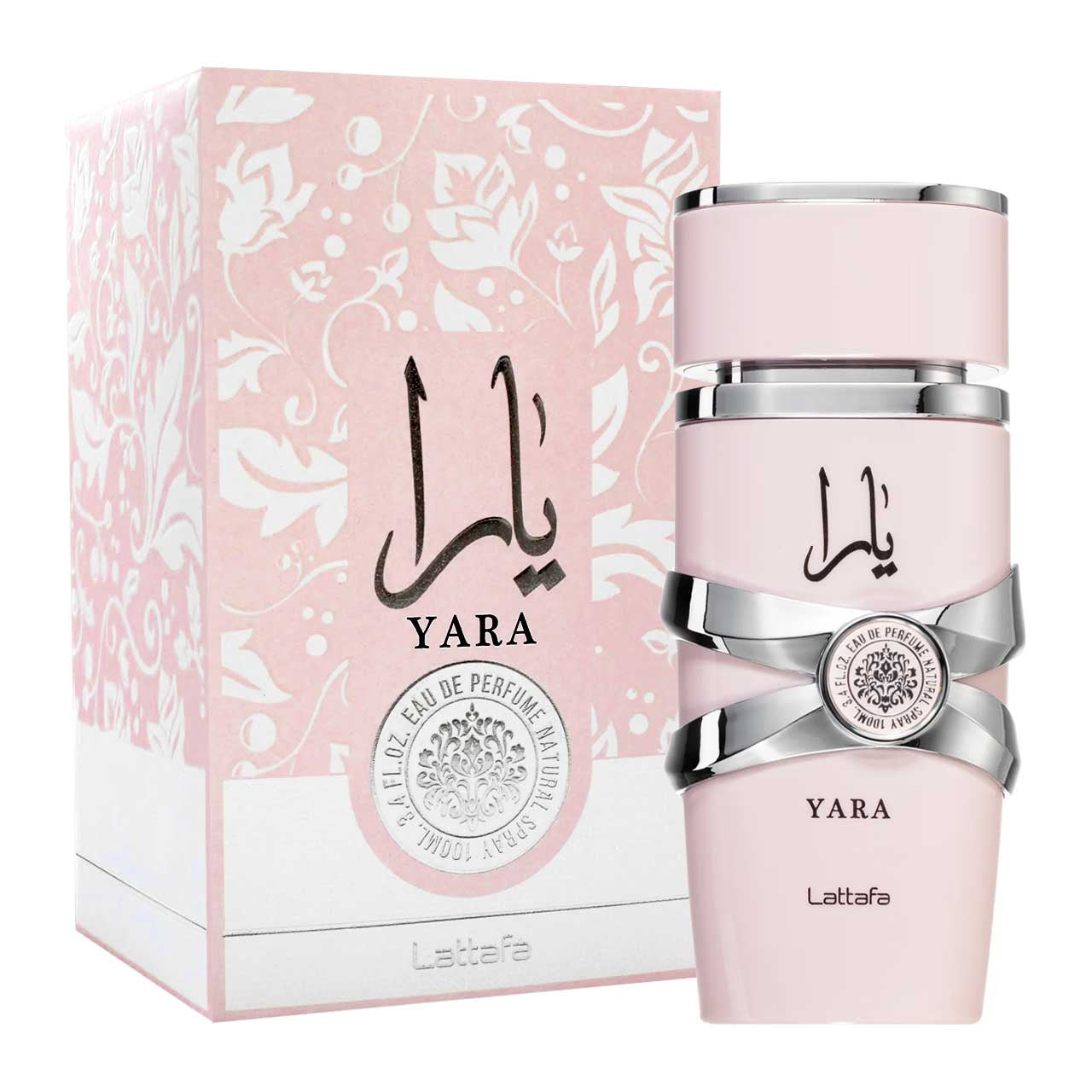 Perfume Yara Rosa Lattafa EDP 100ml para mujer árabe, fragancia elegante en Fragante.mx México
